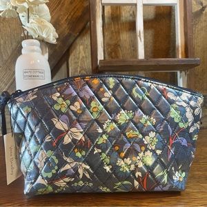 Vera Bradley Floral Burst Grand Laminated Travel Cosmetic Bag NWT New
